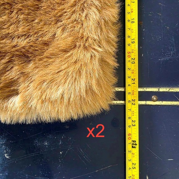 Banana Republic Faux Fur Pull Through Scarf Golden Brown Elegant Neck Warmer - Picture 10 of 10